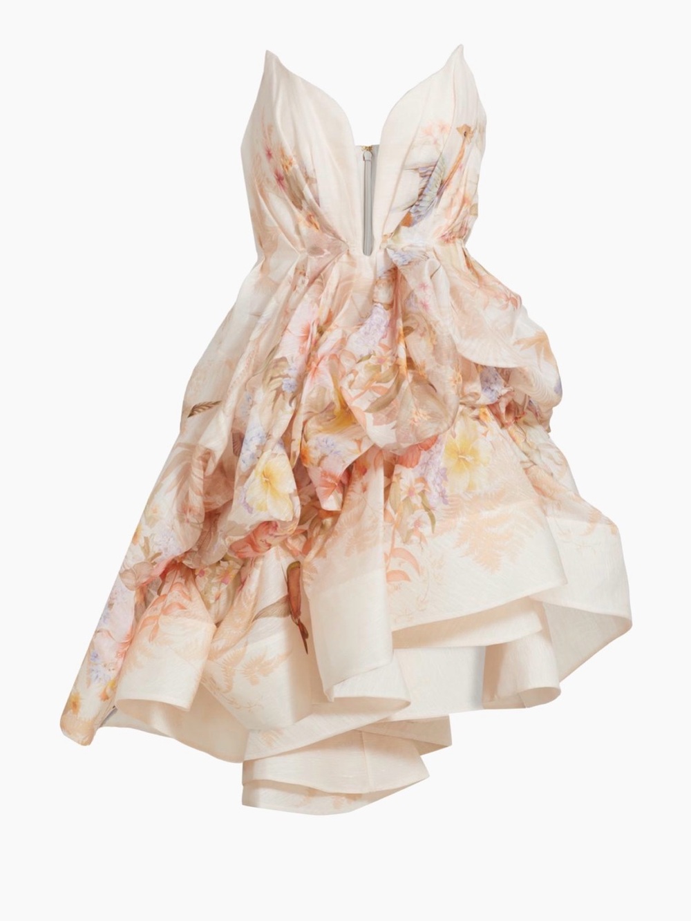 Zimmermann Illuminate Draped Minidress colour Ivory Tropical - Picture 5 of 7